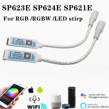 WS2811 RGBW LED RGB Slokšņu Kontrolieris SP623E SP624E SP621E Bluetooth saderīgu Smart APP Kontrole WS2812B Pikseļu Lentu Gaismas
