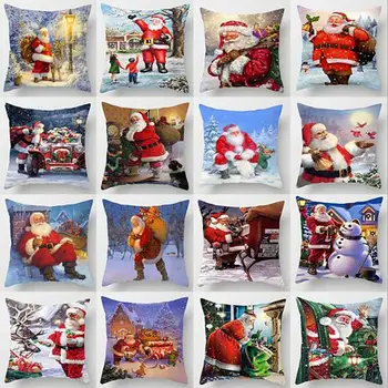 Ziemassvētku Un Santa Claus Modelis Spilvens, Spilvena Vāka Auto Mājās, Dīvāns Apdare Spilvendrāna
