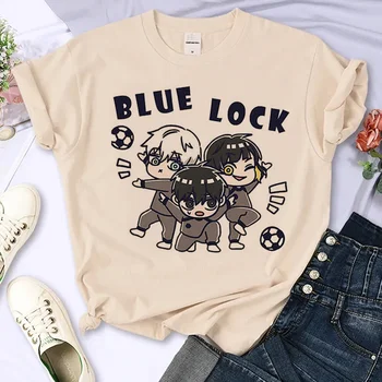 Zila Bloķēšanas top sieviešu manga streetwear Japāņu t krekls sieviešu anime drēbes